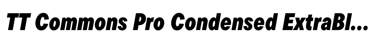TT Commons Pro Condensed ExtraBlack Italic